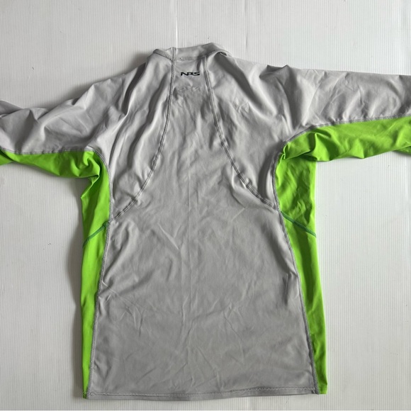 NRS H2Core Rashguard Shirt L Gray Green Mens Sun Protection Swim Paddle Surf - Picture 2 of 7
